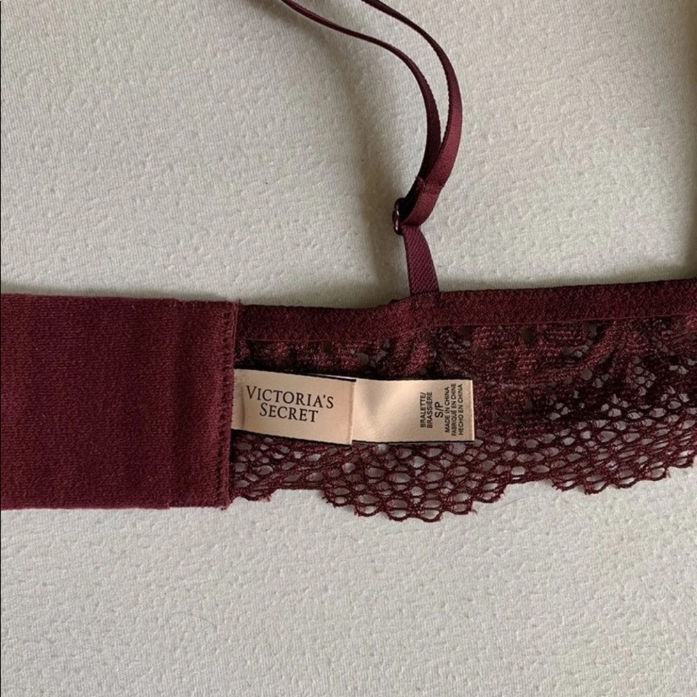 Maroon Victoria’s Secret lacy look bralette